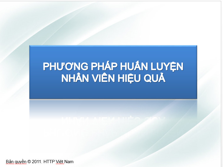 Phương pháp huấn luyện nhân viên hiệu quả	